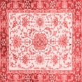 thumbnail image 1 of Ahgly Company Indoor Square Abstract Red Modern Area Rugs, 4' Square, 1 of 4