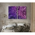thumbnail image 2 of PixonSign Canvas Print Wall Art Set Purple Camellia Close-Up Botanical Wilderness Photography Realism Contemporary Portrait Colorful Multicolor Ultra for Living Room, Bedroom, Office - 24"x36"x2, 2 of 5