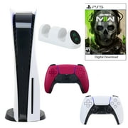 Sony PlayStation 5 Core Console with Call of Duty: Modern Warfare II with Dual Charger and DualSense Controller in Cosmic Red