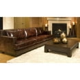 thumbnail image 1 of Emerson Top Grain Leather Sofa in Saddle Color, 1 of 3