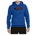 thumbnail image 2 of Red Blue and Black Ford Logo | Mens Cars and Trucks Hooded Sweatshirt Graphic Hoodie, Royal, Small, 2 of 3