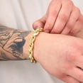 thumbnail image 4 of Nuragold 14K Real Yellow Gold Solid Rope Diamond Cut Chain Bracelet 7"-9" (1.5mm-10mm) Italian Jewelry for Men & Women, 4 of 24