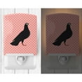 thumbnail image 2 of Budapest Highflyer Pigeon Pink Check Ceramic Night Light, 2 of 2