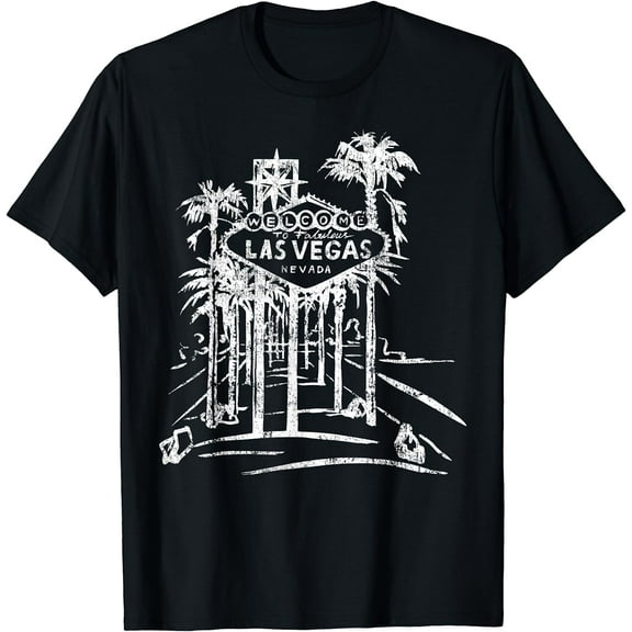 Las Vegas Strip T-Shirt Retro Famous Sign Nevada Souvenir