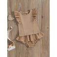 thumbnail image 4 of Gupgi 2Pcs Summer Baby Girl Clothes Sets Infant Newborn Flying Sleeve Cotton Top Ruffle Shorts, 4 of 8