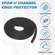 thumbnail image 3 of Protector de borde de goma Uxcell, 1/16"(2mm) x 6.6Ft de longitud, junta en forma de U EPDM para protector de vidrio espejo de 0.5-2mm, negro (12x16mm), 3 of 7