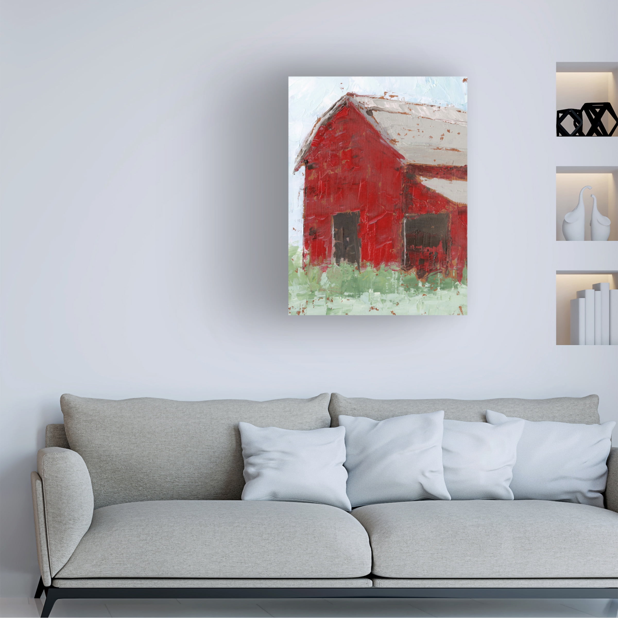 Ethan Harper 'Big Red Barn II' Canvas Art