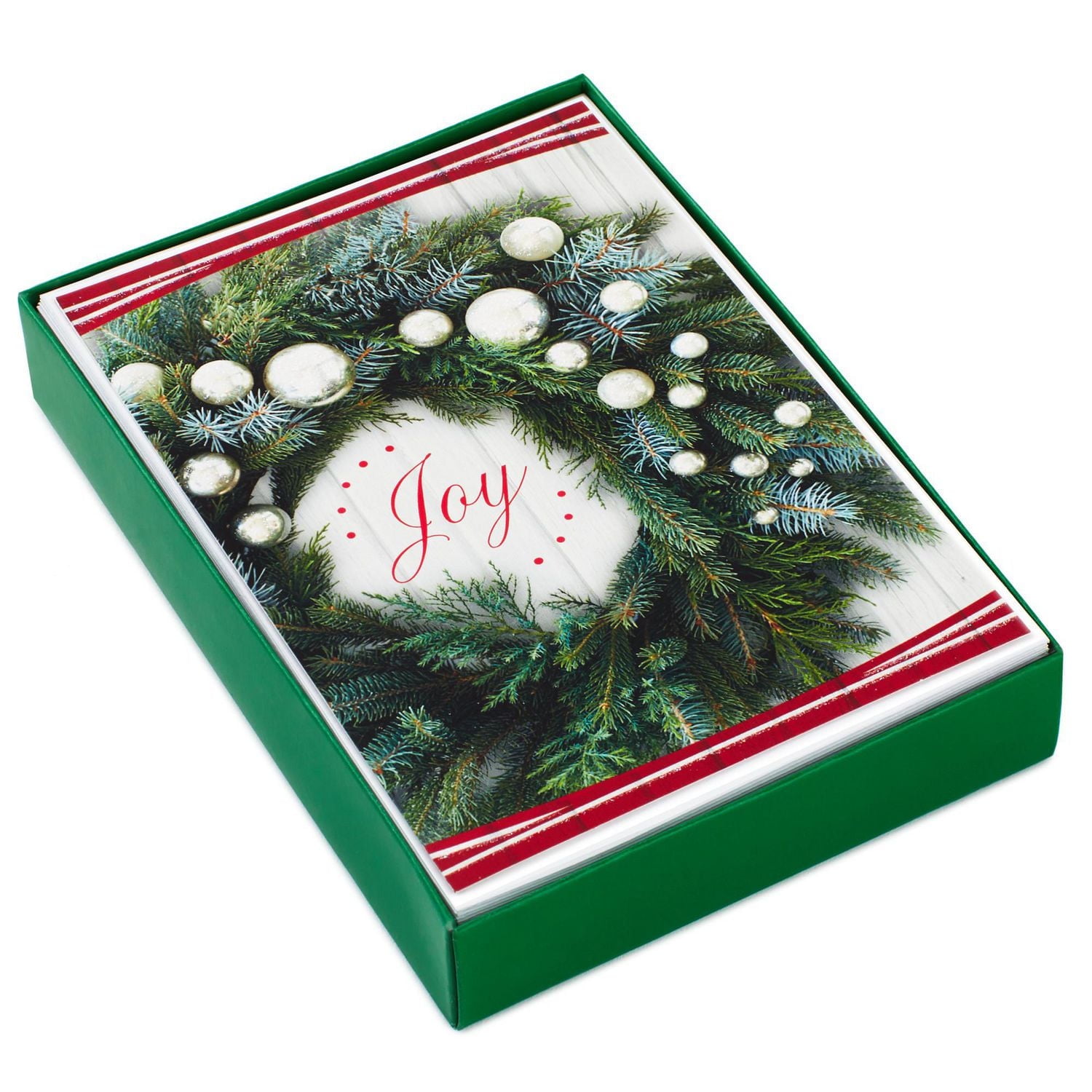 Connections from Hallmark Boxed Christmas Cards (Joy Wreath), 18 ct.