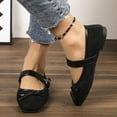 thumbnail image 5 of Wowcloth Women's Fashion Casual Spring & Summer French Mary Jane Bow - Knot Cap - Toe Flat Shoes, 5 of 7