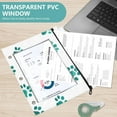 thumbnail image 4 of 2Pcs A4 Document Pouch Set 3 Ring Binder Pencil Pouch Clear Window Pencil Case for Binder for Home, Office Teal Dog Paw Prints, 4 of 7