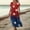 Deep Red, variant on Red White and Blue Women's Dresses, V Neck Fashion Dresses for Women, Farmhouse 4Th of July Women Dresses, 250Th Anniversary Patriotic Dresses for Women Size: 2XL