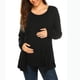 thumbnail image 4 of Mujeres Maternidad Camisas Embarazadas Enfermería Blusa Tops O-Cuello Manga Larga Vendaje Lactancia Materna Odeerbi ODB123179, 4 of 9