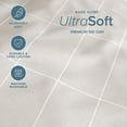 thumbnail image 4 of Bare Home Pillowcase Set - Premium 1800 Collection - Double Brushed - Ultra Soft - King Size, Grid - Stone/White, 2 Count, 4 of 6