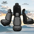 thumbnail image 5 of DIKSOAKR Seat Covers for Ford Explorer 2004-2025 Front Set Waterproof Faux Leather Seat Cover Ergonomic Seat Covers Airbag Compatible Automotive Accessories(Black&Grey), 5 of 7