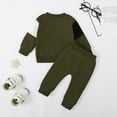 thumbnail image 3 of SILVERCELL 0-3T Toddler Baby Boy Clothes Boys Long Sleeve Crewneck Sweatshirt Pullover Pants 2Pcs Outfits Set, 3 of 8