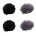 thumbnail image 1 of 2 Pares Por Paquete Manguito De Parabrisas Artificial Con Cubierta Peluda En Exteriores O Adversos (2 X Negro, 2 X Gris), 1 of 3