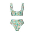 thumbnail image 6 of Rocae Elephant and Flowers for Bikini Set for Women Two Piece Sexy High Swimsuits Split Crossover Bikini XX-Large, 6 of 9