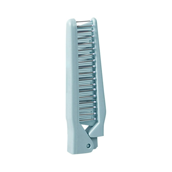 Cepillo plegable para el cabello, peine de plástico portátil para viajes, peine de bolsillo, peine de masaje de doble cabezal.