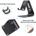 thumbnail image 6 of DGN Aluminum Cell Phone & Tablet Stand, Strong & Sturdy Stand with Protective Cushion Pads - Universal Compatible Such as Samsung, iPhone 13 12 Pro Max 11 Pro Max XR XS 8 Plus 7 SE, iPad Mini and more, 6 of 9
