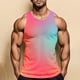thumbnail image 5 of Camiseta sin mangas con cuello en V para hombre, de punto, con rayas verticales, para fitness, deportes, ocio, ajustada, con degradado, con cuello en I y hombros anchos., 5 of 7