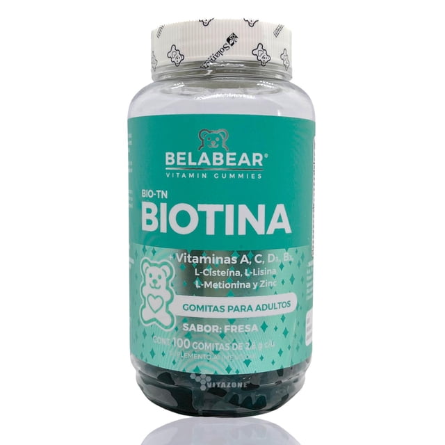 Biotina Cisteína Lisina Metionina 100 gomitas Belabear Solanum SOLANUMBIOTINA100GOMITAS