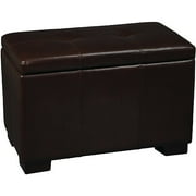 Avenue Six Detour Storage Chest with Lid, Espresso Bonded Leather