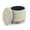Beige + Foam, variant on Round Storage Ottoman, Multi-functional Round Flannel Button Ottoman, Lid Can Be Turned Over As A Table Top with Storage Space