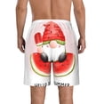 thumbnail image 3 of KLL Watermelon Gnome Men's Casual Summer Beach Shorts Hawaiian Shorts with Pockets-Small, 3 of 5