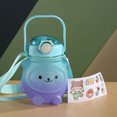 thumbnail image 4 of Botella de agua de oso Kawaii de 1100ml, taza para beber deportiva de Color degradado, regalo (verde) Ehuebsd Para estrenar, 4 of 9