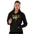 thumbnail image 3 of US Army Proud Wife Military Logo Hoodie Sweatshirt Women Brisco Brands S, 3 of 6