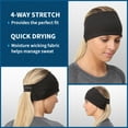 thumbnail image 6 of TrailHeads Ponytail Headband - Adrenaline Series | Women’s Running Headband with Reflective Accents - black, 6 of 6
