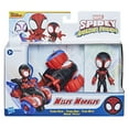 thumbnail image 4 of Marvel Spidey and His Amazing Friends Miles Morales Action Figure And Techno-Racer Vehicle, For Kids Ages 3 And Up, 4 of 6
