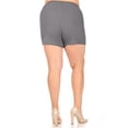 thumbnail image 3 of Women's Plus Size Lightweight Elastic High Waist Basic Solid Pants Shorts, 3 of 4