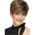 thumbnail image 2 of Short Dark Brown Mixed Blonde Highlight Pixie Cut Wigs with Bangs Synthetic Layered Wigs for Women Natural Hair Replacement Wigs, 2 of 5