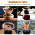thumbnail image 3 of Coffee Filter for Chemex Stainless Steel Pour Over Metal Coffee Dripper Reusable Cone filter for Chemex, Carafes and Other Coffee Makers(2 Silver Pack), 3 of 5