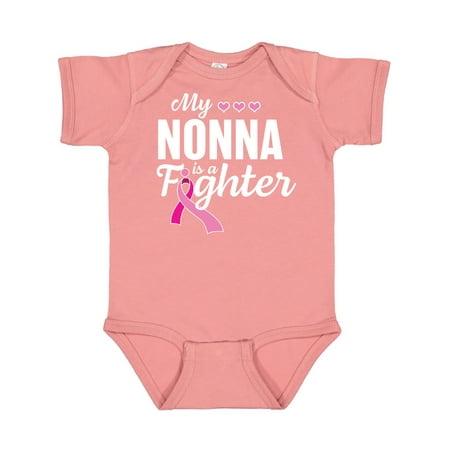 

Inktastic Breast Cancer Awareness My Nonna is a Fighter Gift Baby Boy or Baby Girl Bodysuit