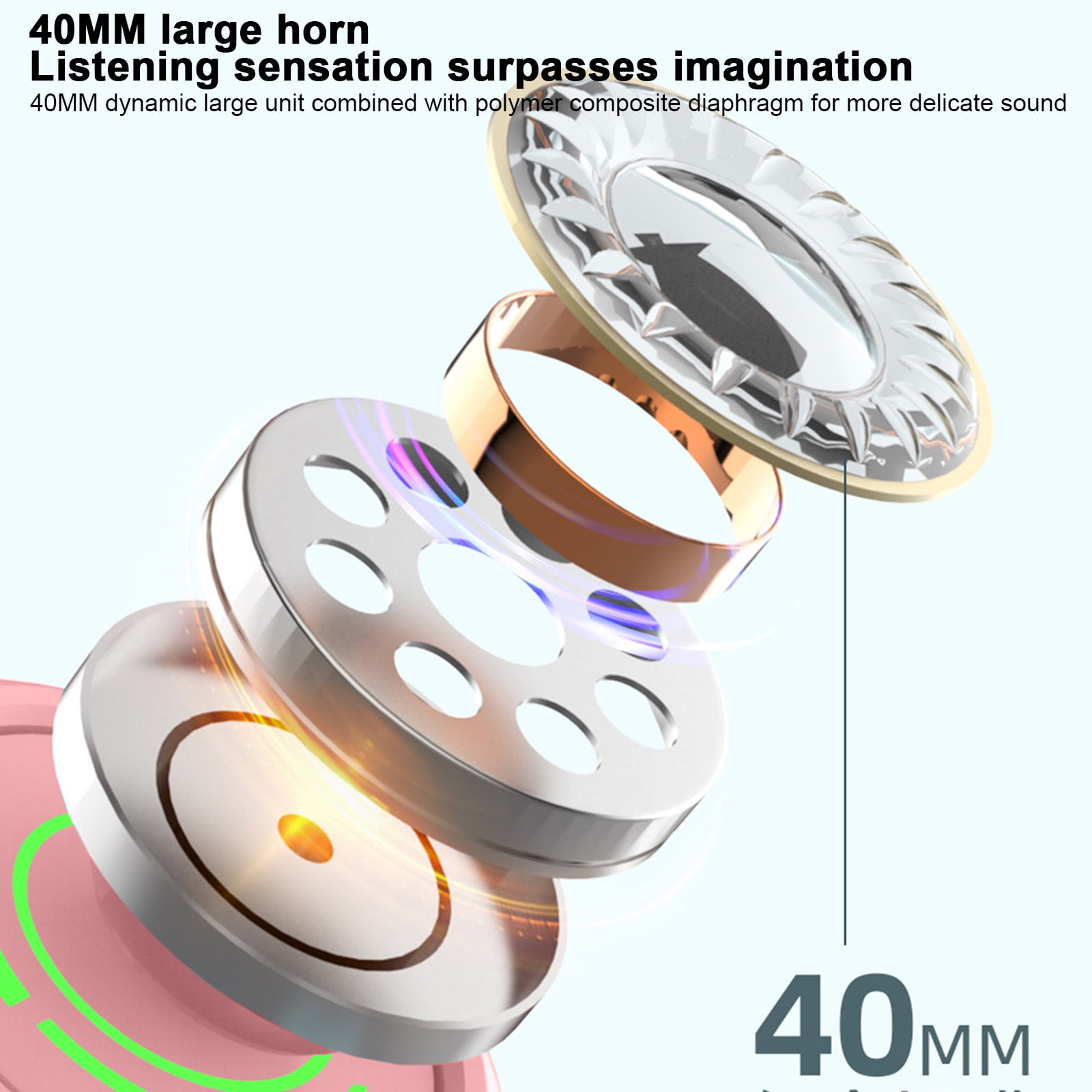 Kids Wireless Active Noise Cancelling Headphones, Bluetooth 5.4, 40H Playtime, Volume Limited 75/85/94dB, Type-C Fast Charging, Mic, Foldable for School/Travel/Airplane,Pink