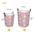 thumbnail image 3 of Picia Rabbit And Flower Large Laundry Basket, Waterproof, Freestanding Laundry Hamper, Collapsible Tall Clothes Hamper with Extended Handles-, 3 of 8