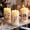 Santa Snowman Gnomes, variant on Christmas Fiber Optic Flameless Pillar Candles with Remote, Santa Snowman LED Candles Holiday Winter Decor Set of 3