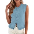 thumbnail image 2 of Ounisa Summer Sweater Vest Tops for Women 2026 Lightweight Knit Cardigan Sleeveless Button Up Casual Trendy Tanks Clothes, 2 of 5
