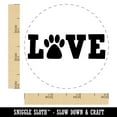 thumbnail image 2 of Love Paw Print Dog Cat Pet Text Self-Inking Rubber Stamp Ink Stamper - Blue Ink - Small 3/4 Inch, 2 of 7