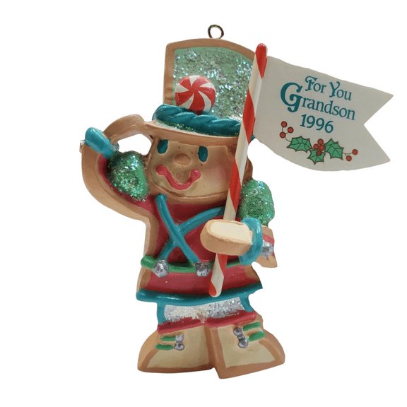 1996 Grandson’s First Christmas (Baby First Christmas) Carlton Cards Christmas Tree Ornament CXOR-035T