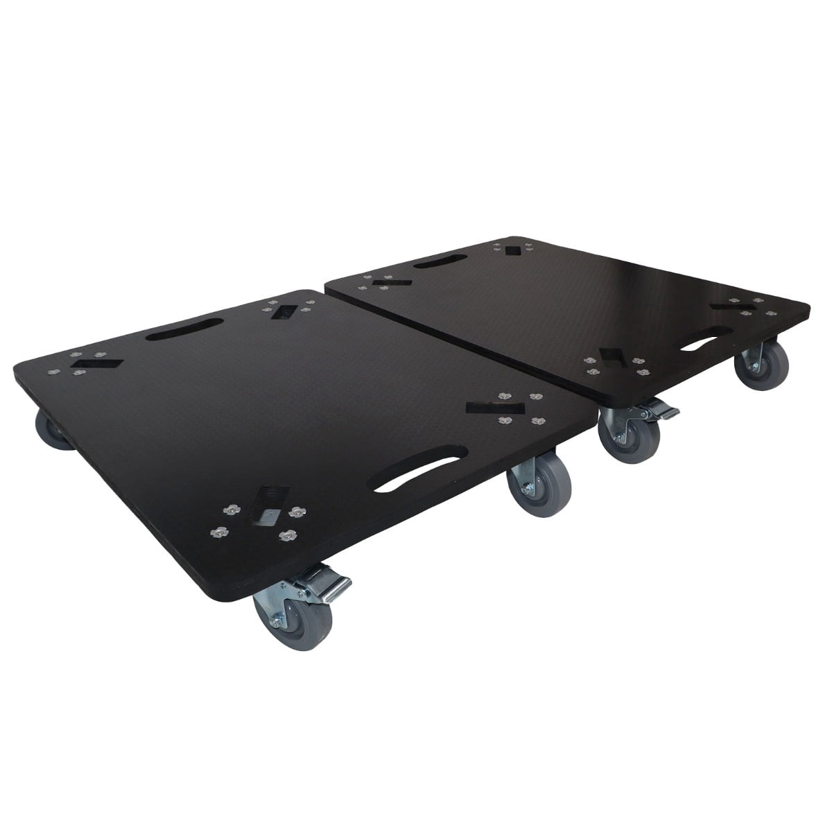 ProX XS-QUADROLLER X2 Set of 2 Caster Boards with 4" Industrial Grade Caster Wheels for Cases/Truss Block/Speakers/Heavy Equipment