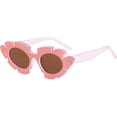 thumbnail image 5 of Yazoeia Cat Eye with Diamond Flower Type Glasses Cool and Handsome Fashion Sunglasses Life Party Sunglasses Multicolor Gamer Photo Props Glasses for Adults Teens-Rice Frame Tea Tablets CJC912-125592, 5 of 5