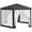 Dark Grey, variant on Outsunny Φ13' Hexagon Party Tent Patio Gazebo Outdoor Activity Event Canopy Quick Sun Shelter Pavilion with Netting Mesh Sidewall Dark Grey