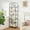 Black, variant on Homhedy Bookshelf Arched Display Racks,Metal Bookcase,Tempered Glass Shelves,Storage Rack Shelf for Home Office,Living Room,Bedroom, Bathroom,Modern Style (Golden, 11.8" D x 23.6" W x 62.2" H)