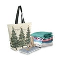 thumbnail image 2 of FORMRS Womens Canvas Tote Bag with Zipper Inner Pocket Shoulder Handbag, Christmas Stars, 2 of 7