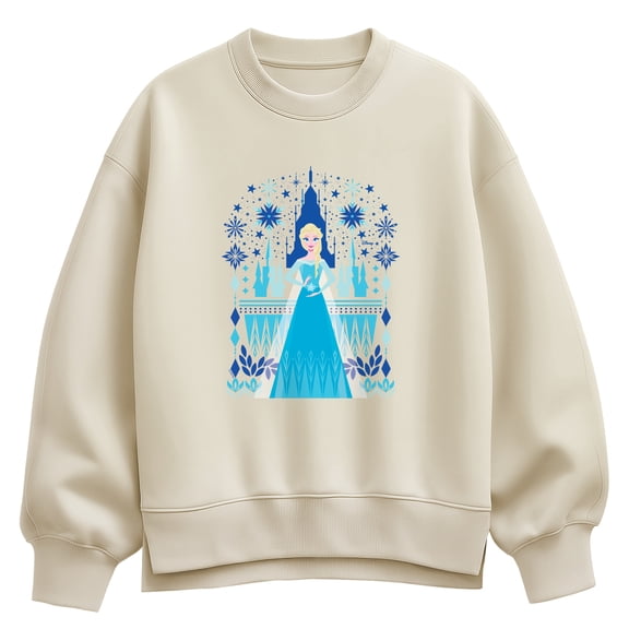 Disney - Frozen Scandinavian Oversized Fleece Crew Sweatshirt