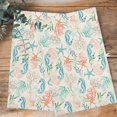 thumbnail image 4 of Teal Red Coastal 1 Pack Kitchen Towel, Water Absorbent Dish Towel, Nautical Seahorse Beach Coral Starfish Retro Decorative Hand Towels - Quick Drying Cloth for Cooking Baking, 18x28 Inch, 4 of 8