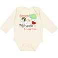 thumbnail image 3 of Inktastic Someone in Wisconsin Loves Me Boys or Girls Long Sleeve Baby Bodysuit, 3 of 5